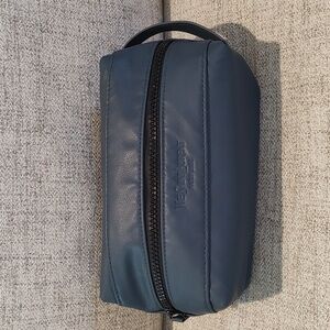 Yves Saint Laurent YSL Parfums Makeup Cosmetic Bag Toiletry Travel Pouch Blue